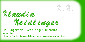 klaudia neidlinger business card